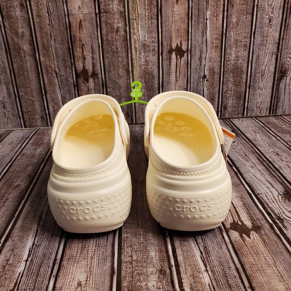 CROCS Stomp Clog White Slip On Platform  Mens 13 - Picture 5 of 11